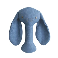 Alimrose - Bobby Bunny Stick Rattle Chambray Linen