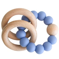 Alimrose - Beechwood Teether Ring Set - Blue