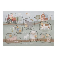 Little Dutch - Little Farm Wooden Sound Puzzle Baby Activity Toy