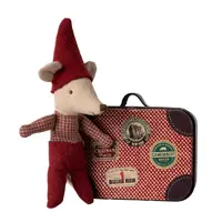 Maileg - Christmas Mouse Baby in Suitcase