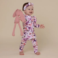 Snuggle Hunny - Blushing Beauty Organic Snugglesuit Convertible Romper with Frill