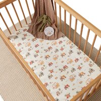 Snuggle Hunny - Diggers & Tractors Organic Fitted Cot Sheet