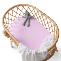 Snuggle Hunny - Lilac Organic Fitted Bassinet Sheet