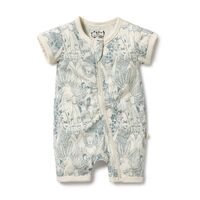 Wilson + Frenchy - Hello Friends Organic Boyleg Zipsuit