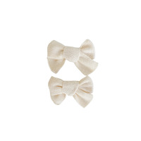 Ziggy Lou - 2 Knitted Bows - Cream