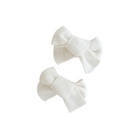 Ziggy Lou - 2 Knitted Bows - Milk