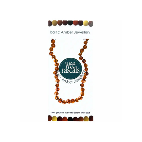 Wee Rascals - Amber Infant Necklace 33cm - Various Colours [Colour: Cognac]