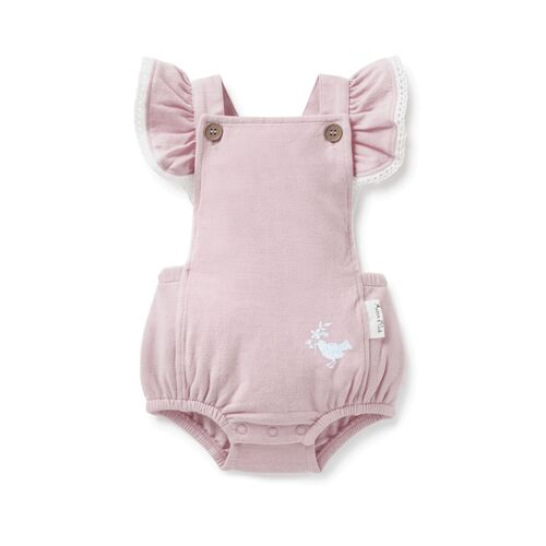 Aster & Oak - Pink Chambray Playsuit [Size: 0-3 Months]