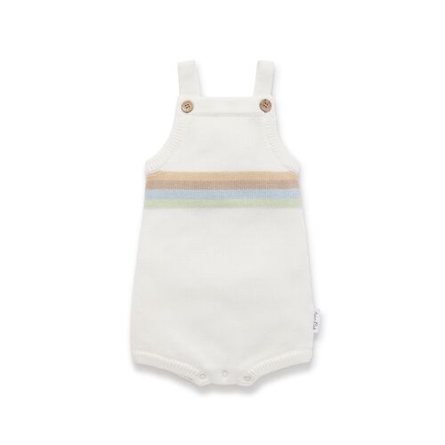 Aster & Oak - Sage Rainbow Knit Romper [Size: 6 - 12 Months]