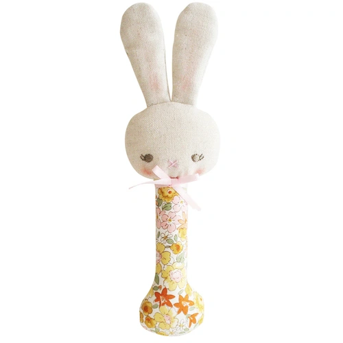 Alimrose - Baby Bunny Stick Rattle Sweet Marigold