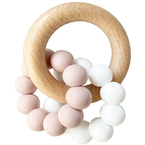 Alimrose - Beechwood Double Teether Ring - Petal/ White