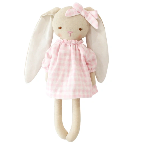 Alimrose - Pixie Bunny Pink Gingham 29cm