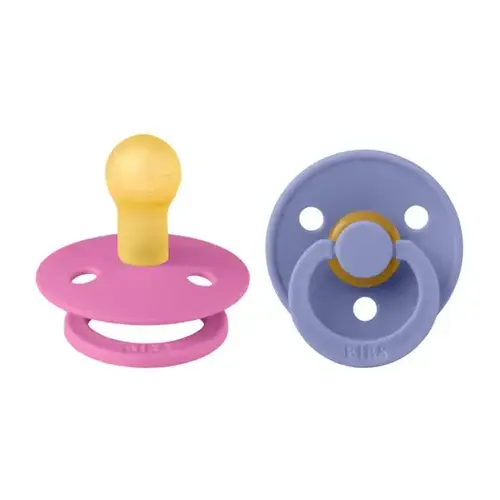 BIBS Colour Double Pack - Size One - Bubblegum/ Peri