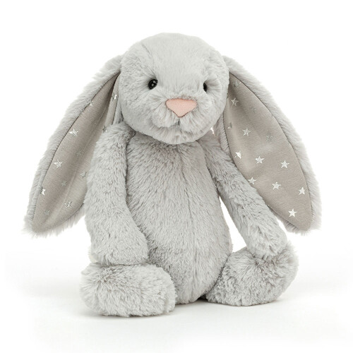 Jellycat - Medium Bashful Bunny - Shimmer (Grey)