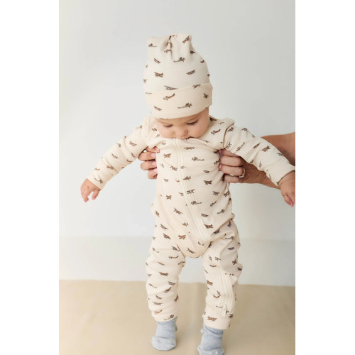 Jamie Kay - Organic Cotton Reese Zip Onepiece - Avion Shell [Size: 3-6 Months]