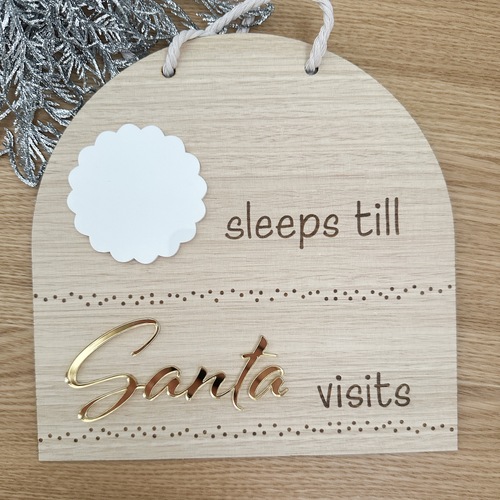 Little Dream Collection - Christmas Countdown Sign - Gold Font