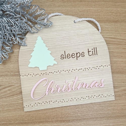 Little Dream Collection - Christmas Countdown Sign - Green Tree