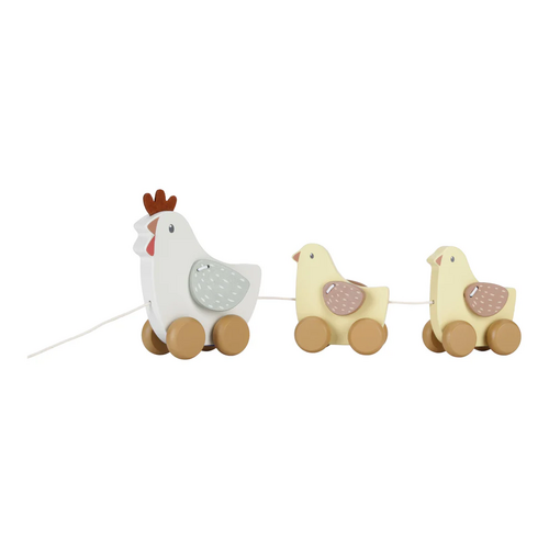 Little Dutch - Little Farm Pull Along Wooden Chickens