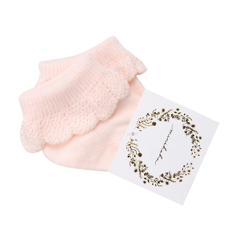 Minihaha - Pale Pink Drop Needle Socks [Size: 1-2 Years]