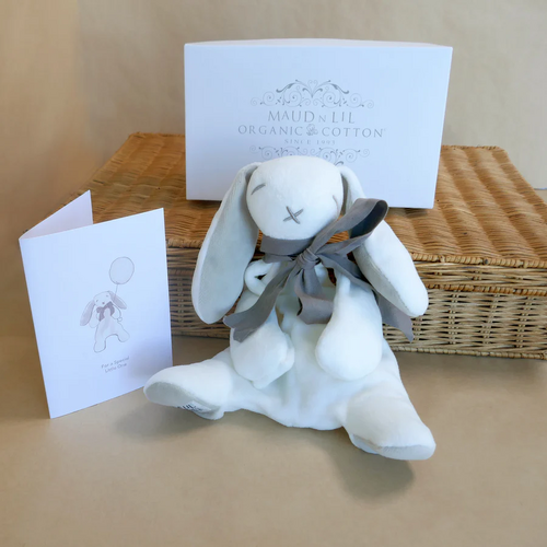 Maud n Lil - Grey Organic Bunny Comforter Gift Boxed