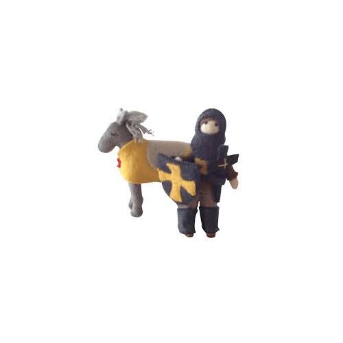 Papoose Toys - Felt Knight and Horse - Yellow