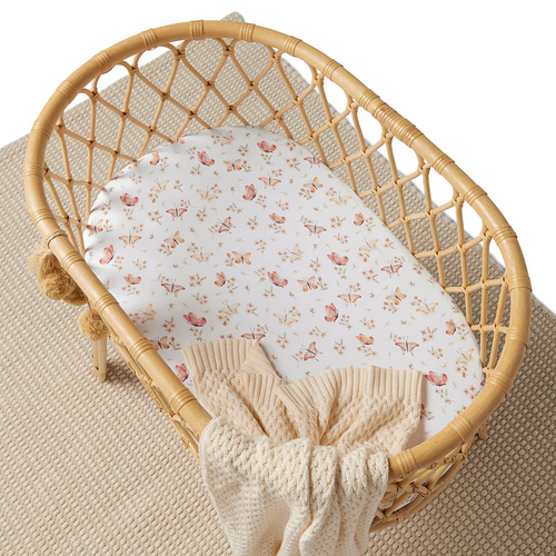 Snuggle Hunny - Butterfly Organic Fitted Bassinet Sheet