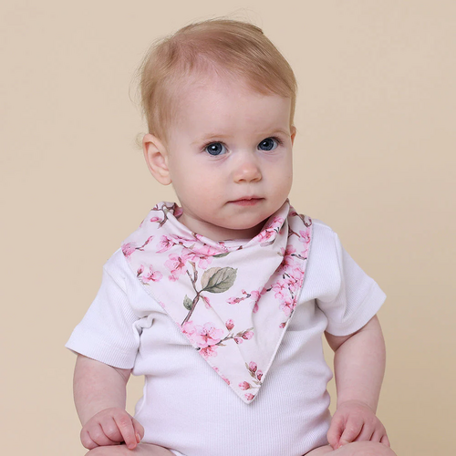 Snuggle Hunny - Cherry Blossom Organic Dribble Bib