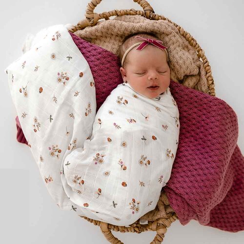 Snuggle Hunny - Ladybug Organic Muslin Wrap