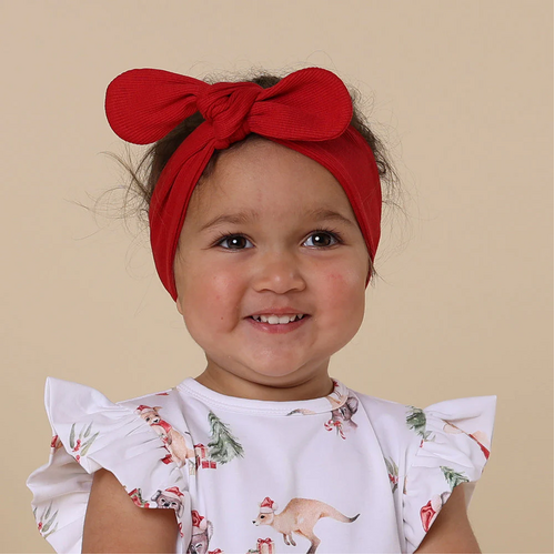 Snuggle Hunny - Red Ribbed Organic Topknot