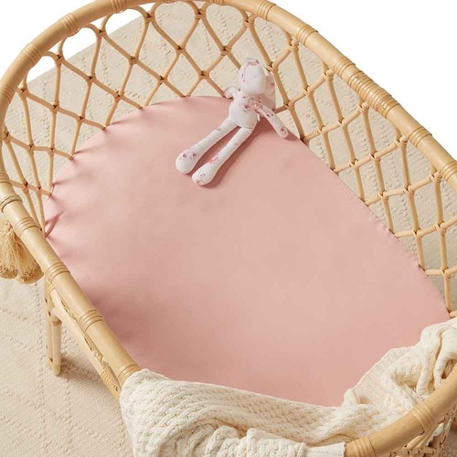 Snuggle Hunny - Lullaby Pnk Organic Fitted Bassinet Sheet