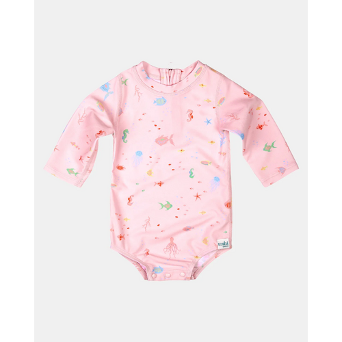 Toshi - Baby Swim Onesie Long Sleeve Coral [Size: 00]