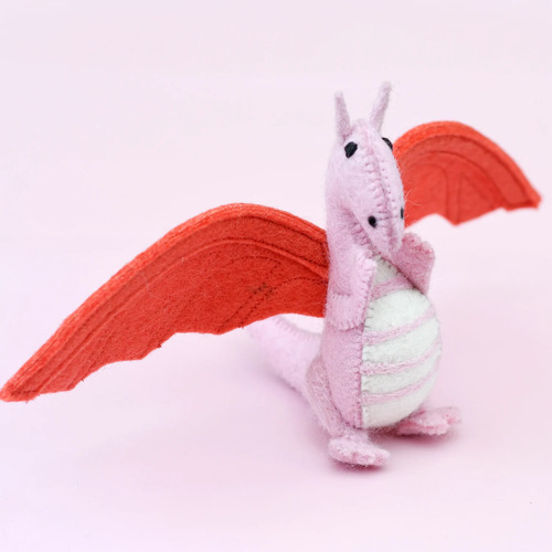 Tara Treasures - Felt Dragon Pink