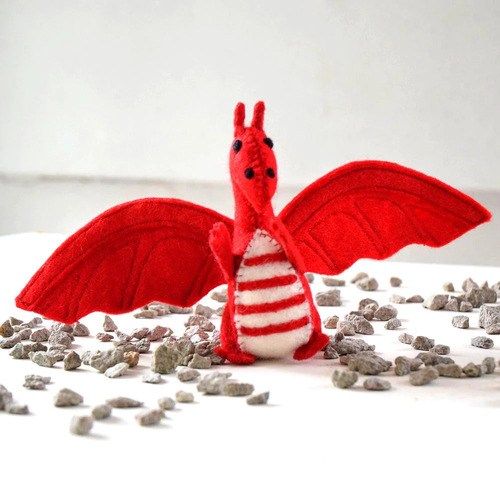 Tara Treasures - Felt Dragon Red