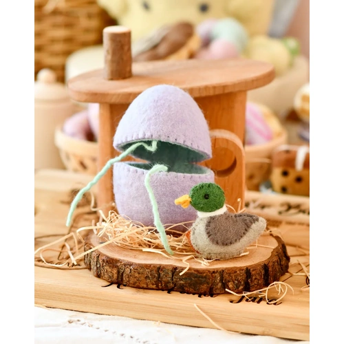 Tara Treasures - Felt Surprise Egg with Duck Inside