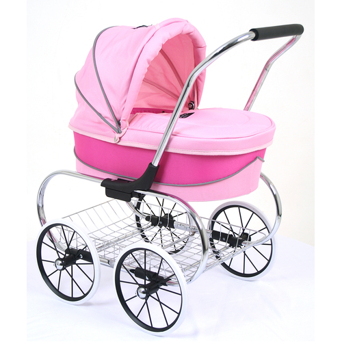 Princess Doll Pram - Hot Pink